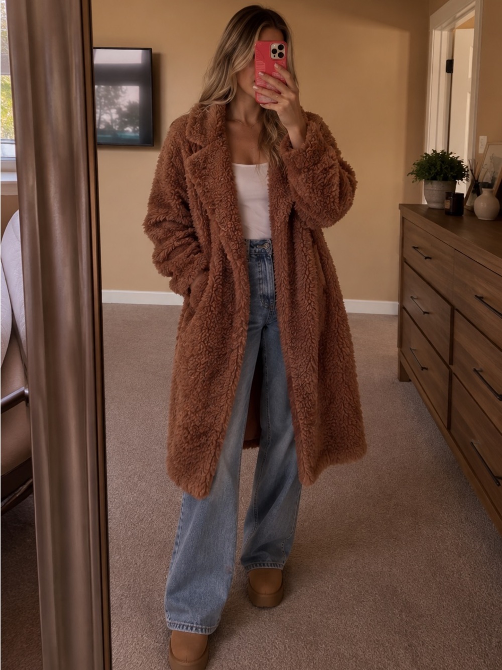 Tularosa Rust Brown Teddy Coat